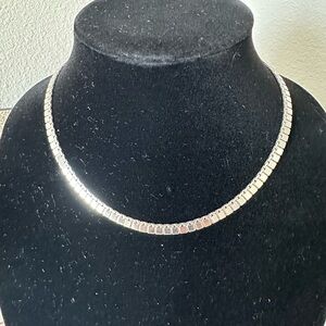 Monet vintage Elegant Silver tone Necklace 17”